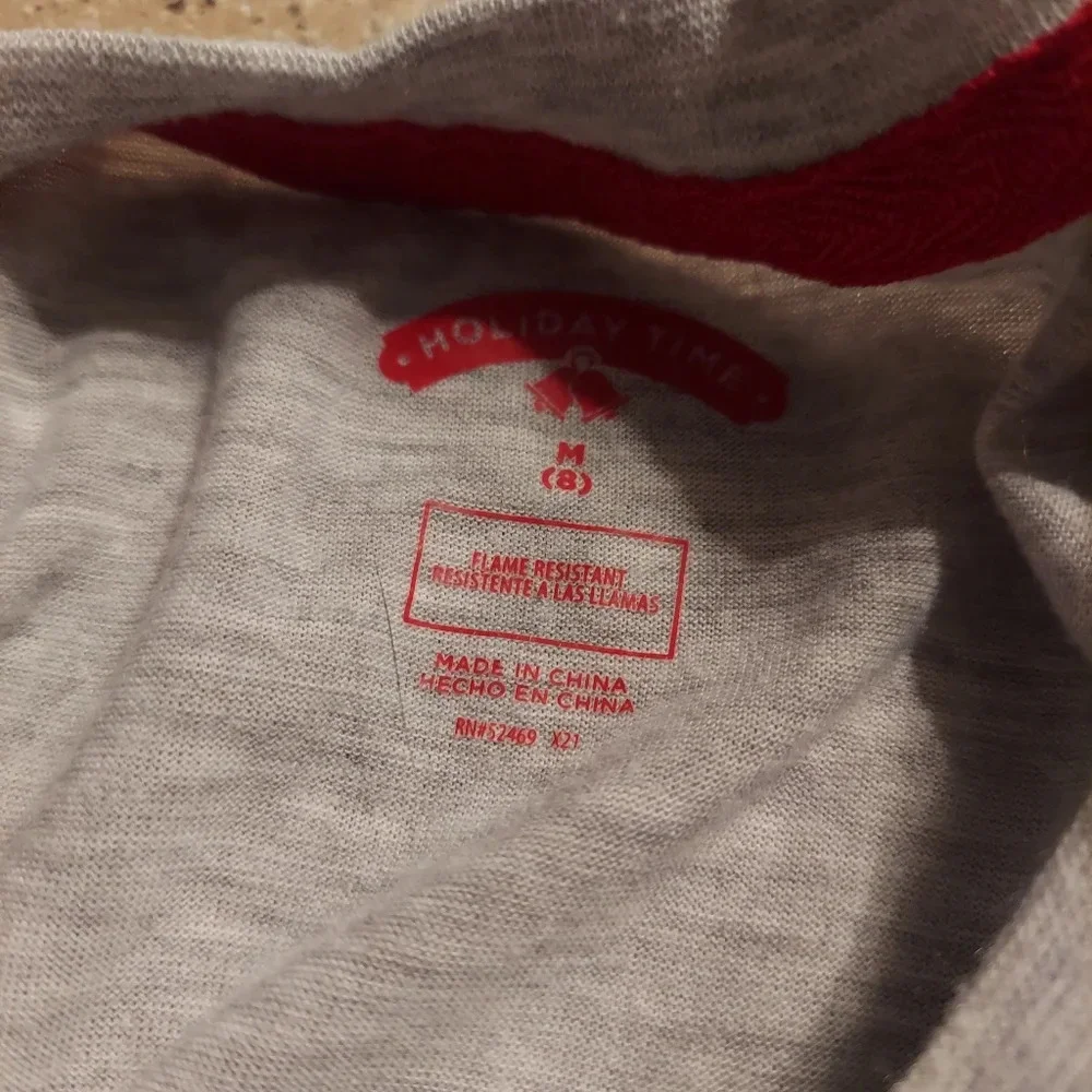 Christmas buffalo plaid red pj set fuzzy Fleece long sleeve cartoon penguin 🐧 - Picture 2 of 3